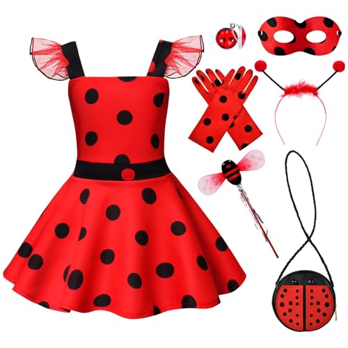Super Big Sister Lady Bug Dress Costume for Girls Size 130