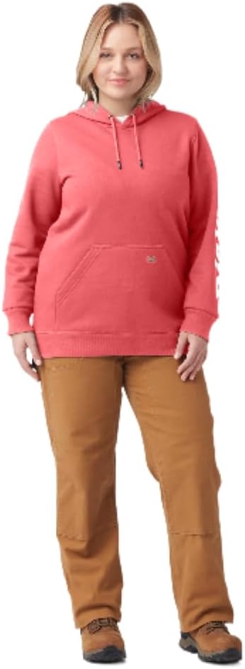 Dickies womens Women's Plus Heavyweight Wordmark Fleece Pullover