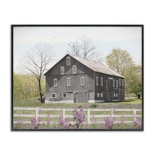 Rural Country Cottage Meadow Flowers, 16 x 20 Inch Framed Giclée Print