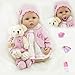 ZIYIUI Muñeca Reborn 55 cm 22 Pulgadas Bebe Reborn Niña Muñeco Simulación de Bebes Reborn Silicona de Realista Lindo de la Muñeco Juguetes Regalode Los Niños Reborn Dolls