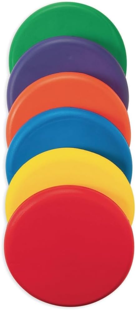 S&S Worldwide Spectrum™ Foam Discs Set of 6-8-1/4" Diameter - Vibrant Colors for Fun Play