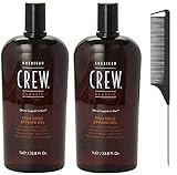 Crew - Firm Hold Styling Gel - 33.8 Ounce - Includes Harpeth Trading Black steel Comb (Pack Of 2)