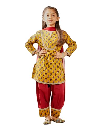 Tenue Raksha Bandhan pour fille anti-irritation en coton doux avec leggings blancs