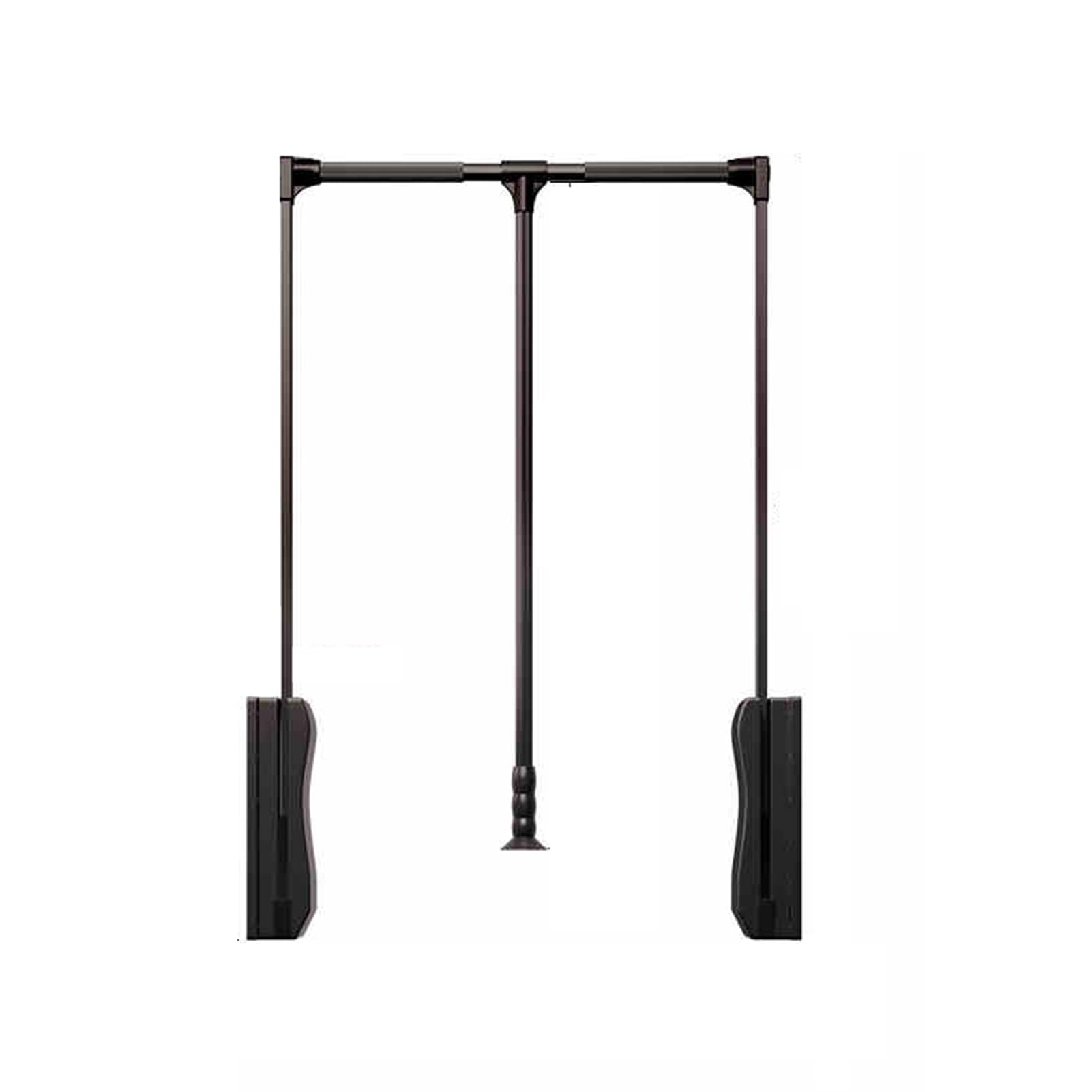 HTTGDGDH Heavy Duty Pull Down Closet Rod, Adjustable Aluminum Hanger For Clothes, 33 Lbs Capacity, 21.65-49.21 Inches, Space-Saving Closet Organizer,Brown-550-700mm