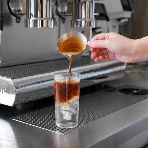 Vaso medidor espresso acero inoxidable 100 ml con asa miniatura 6