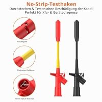Proster 26 in 1 Multimeter Messleitungen Set, mit Potentiometer-Adapterkabel, Testhaken, Testsonden, Alligatorclips, 4mm Banana-Stecker, ideal für Reparaturwerkstätten und Laboranwendungen – Ansicht 3