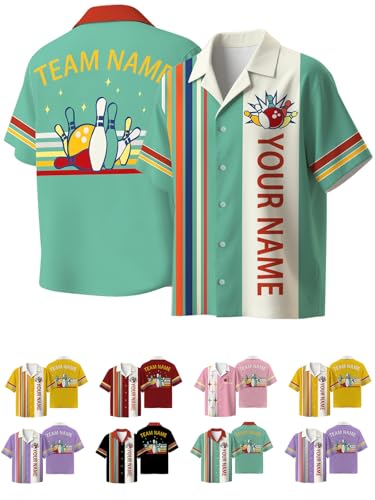 Personalized Bowling Shirt Custom Bowling Uniform with Name Customized Team Jersey Bowling Lovers Gift for Adult Youth