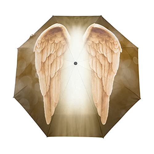 Parapluie ailes d'ange automatique compact pour voyager léger sous la pluie