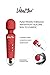 Rechargeable Personal Massager - Powerful Multi Speed Vibration - Whisper Quiet - Waterproof - for Muscle Tension Relief in Neck, Back, Shoulders, Legs and Feet - Red