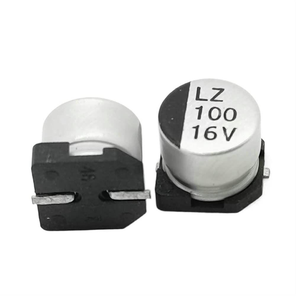 Condensadores 100 unidades de condensador de arranque 100 UF16 V 6,3 x 5,4 SMD condensador electrolítico de aluminio condensador de alta frecuencia baja impedancia suministros de bricolaje