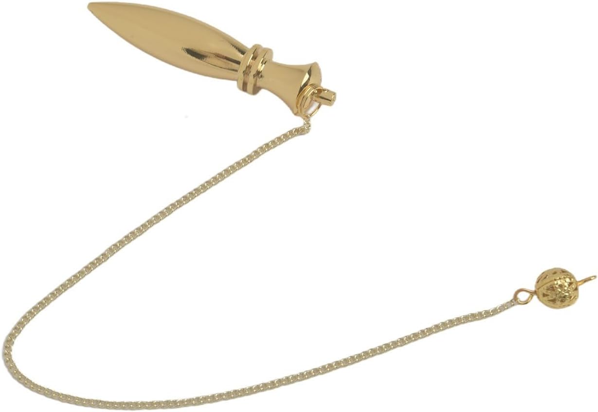 Divination Pendulum Copper Divining Rod with Metal Detector Pendant for Spiritual Dowsing and Energy Finding(B)