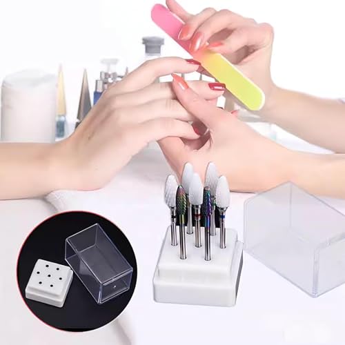 Organizador para 7 piezas de brocas para uñas miniatura 5