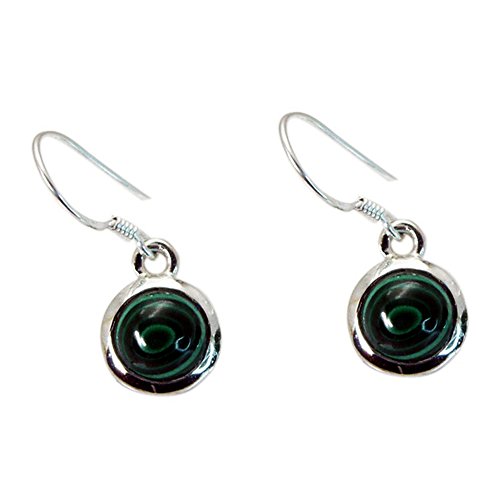 Pendientes de malaquita redonda para iluminar tus looks de oficina y eventos
