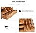 KAJHSTLOZ Wooden Stationery Office Desk Tidy Storage Organiser Holder Sorter For A4 Papers, Books, Pens, And Notebooks (Includes Storage Box Only)(Big Natural)