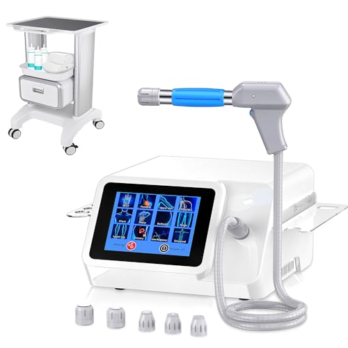Máquina de Terapia con Ondas de Choque y Carro Profesional para Músculos y Articulaciones, Chasis de Metal Completo para Salida de Energía Estable y Más Potente, Segura y Fácil de Usar, No Invasiva miniatura 1