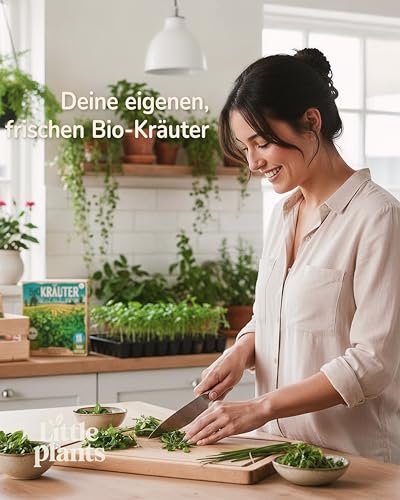 Bio Kräuter Samen Set - 15 Sorten Samen - Kräutersamen - Saatgut Kräuter - Hochbeet Zubehör - Sämereien Saatgut Set Basilikum Schnittlauch & mehr (inkl. E-Book)