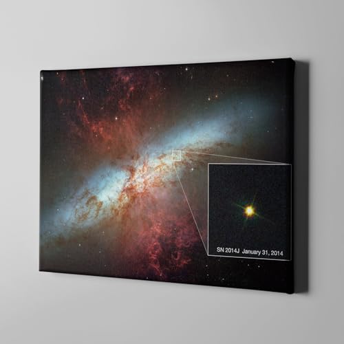 Supernova Messier 82 télescope Hubble grande toile murale salon - 2