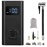 Tire Inflator Portable Air Compressor, 150PSI Bike Tire Pump with 6500mAh Rechargeable Battery, LED...