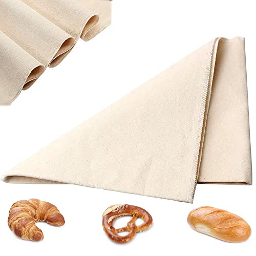 Linge à Pain, Tissu de Boulanger, Boulangers Couche, Coton Grande Antiadhésif Professionnel Fermentation de la Pâte Tissu pour Pâtisserie, Baguette, Pâte (16 x 35 Pouces) Cover