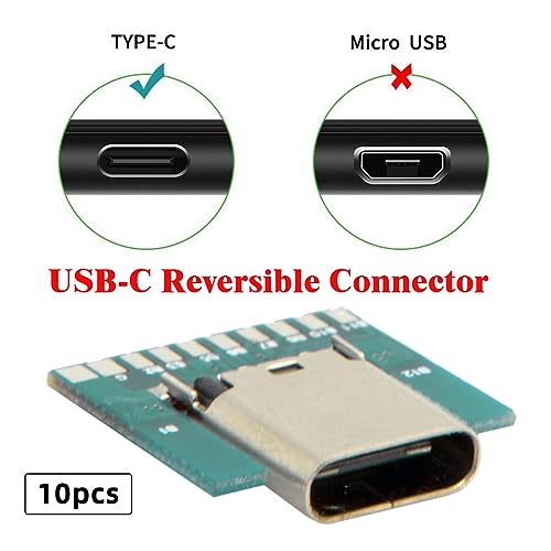 CY Connector 10pcs USB-C Receptacle DIY 24pin USB 3.1 Type C Female Socket Connector SMT type with PC Board - Image 3