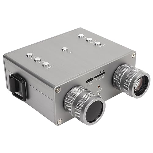 Binóculos de tela grande, zoom digital 8X 2600mah bateria binóculos noturnos 4K prata para caça