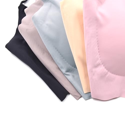 Teen Bras for Girls Seamless Training Bras Adjustable Straps Sports Bras with Padds 5 Pack3