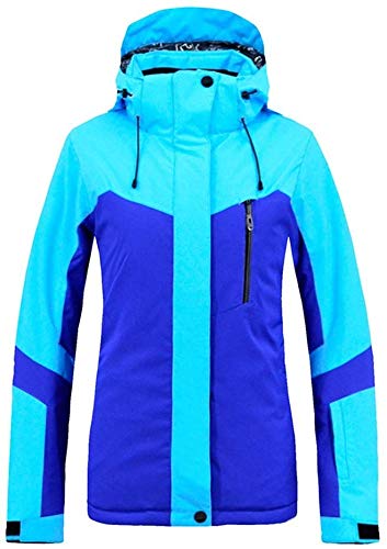 Veste de ski imperméable femme veste montagne bleu manteau hiver coupe-vent XL