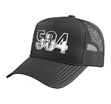 504 Area Code Pride New Orleans Louisiana NOLA Vintage Trucker Hat with Adjustable Mesh Back, Black