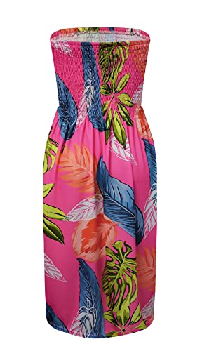 Image of Zyyfly Womens Summer Beach Dresses Strapless Cover Ups Dress Tube Top Sundresses