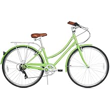 MICARGI 7-Speed Urban City Bike 26-Inch Bicycle for Adults Hi-Ten Steel Frame Cruiser Beach Bike for Men and Women Multicolor