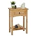 IDIMEX Table Console Salsa Table d'appoint en Bois Style Mexicain avec 1 tiroir et 1 étagère, en pin Massif Finition teintée/cirée