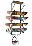 Artigarden Wandhalterung für Skateboards, 5-stöckig, schwarz