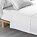 drap plat 2 personnes 240x300 cm percale uni percaline blanc