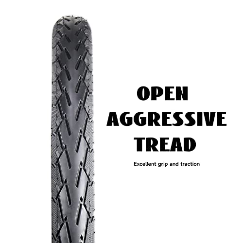 Hycline Bike Tire,700X35C Folding Replacement Tire For Road Bicycle-Black #TOP2