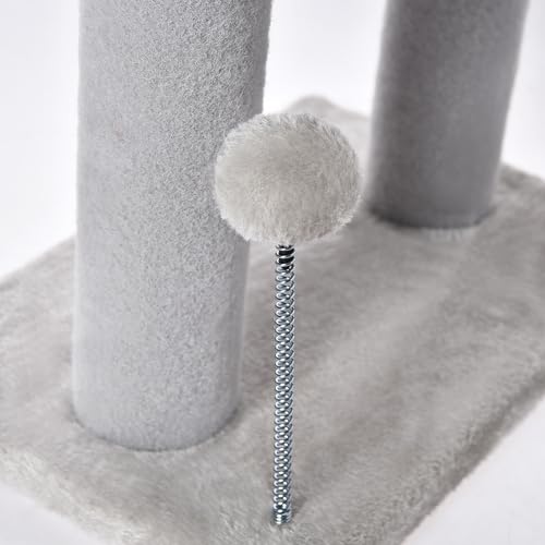 Cat Craft Scratching Post 20.5" Cat Tree with Tunnel Carpet Cat Tower Kitten Tree Cat Tree with Hanging Ball for Indoor Cat, Grey by Cat Craft - Image 7
