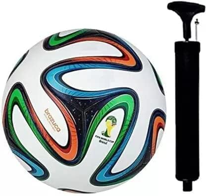 AAMAKA BRAZUAN World Cup Football for All Ages Suited for The Grass Fields | PU | Suitable for Grass |Practice Ball | Soccer Ball | for Men/Women | Football Size - 5 (Multi) (B0CQS7818L) Amazon Price History, Amazon Price Tracker