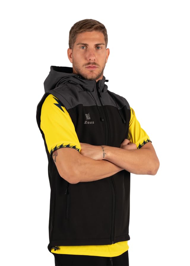 Chaleco softshell con capucha para deporte evita el frío post entrenamiento 4