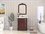 Benton Collection Hopkinton Bathroom Vanity with Stone top (White countertop, 30 inch)