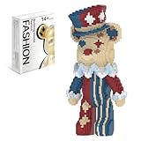 MEIGESI Bear Building Blocks (6000PCS) | 800% Bear Display Model | Micro 3D Animal Building Blocks with Drawer | Fluorescence Design | Idea for Home & Office Decor |3D Instruction