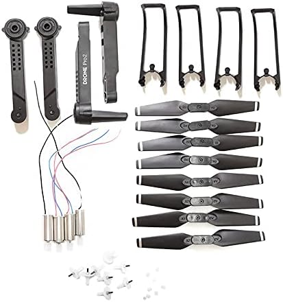 INLIMA Drone Accessories for E99pro rc Drone Accessories Motors Engines e99 rc Quadcopter arm Propeller Blades Guard Gear Parts for E99pro rc Drone Replaceable Accessories (Color : Light Grey)