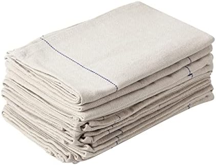 Molly Malou PACK OF 10, 100% Cotton Herringbone Heat Resistant Professional Kitchen Catering Weave Oven Cloth 50x76 cm