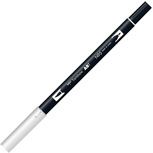 トンボ鉛筆 筆ペン デュアルブラッシュペン AB-T クールグレー1 6本 AB-TN95-6P