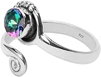 Vista 47 de Anillo de dedo del pie de piedra preciosa de plata de ley 925, joyería para el cuerpo, anillo de dedo del pie de la mano de la mano de la piedra