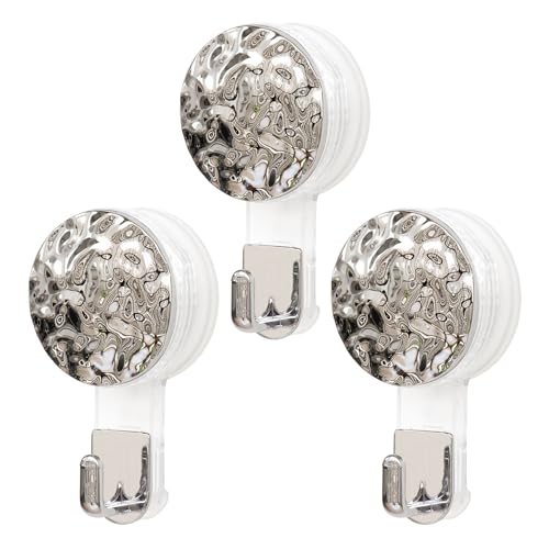Suction Cup Hooks Heavy Duty for Bathroom Shower Towel Holder Wall Door Hanger Glass, 3 PCS