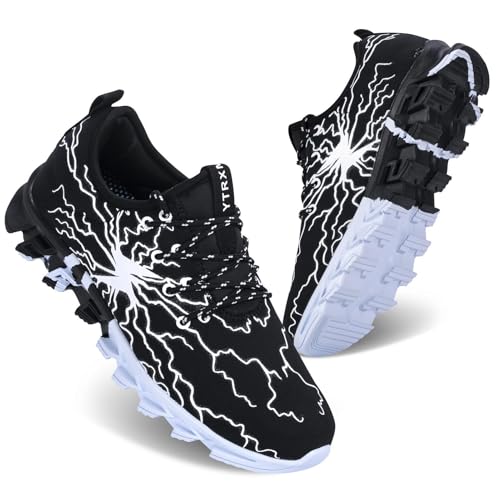 YTRXM Little/Big Boys Running Sneakers Lightweight Slip on Tennis Shoes3