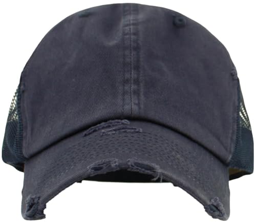 Image of KBETHOS Vintage Washed Distressed Cotton Dad Hat Baseball Cap Adjustable Polo Trucker Unisex Style Headwear Adjustable