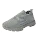 FKoexedsny Scarpe da ginnastica da tennis, da donna, leggere, da corsa, da donna, con chiusura in velcro, grigio., 37 EU