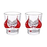 IBLUELOVER Schnapsgläser 2 Stück Shotgläser für Alkohol Shot Vodka Tequila Party Bars Schnapsglas Lustig kreativ Brust Shotbecher Spülmaschinenfest Likörgläser kleines Weinglas