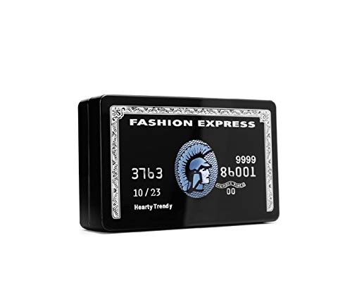 Hearty Trendy Fashion Express Black Card Box Clutch Handbag Minaudiere