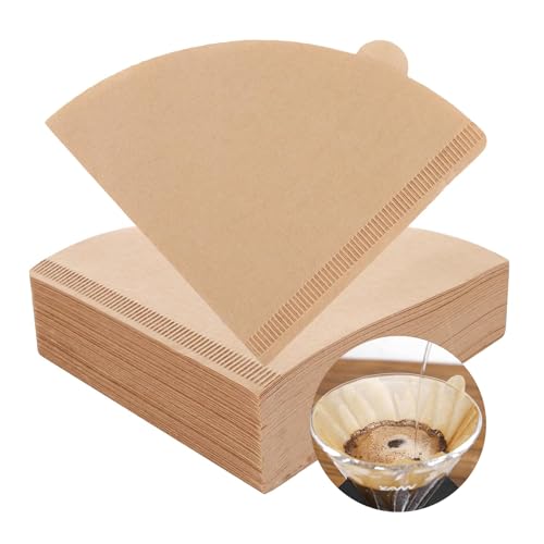 Adove Coffee Filter, Size 02 Cone Coffee Filters Disposable, 100 Count Unbleached Natural Paper Filters 2-4 Cup, 2 Cone For Pour Over and Drip Coffee Maker(100)